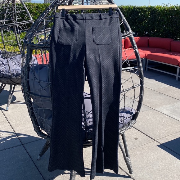 Made in Italy Flared Leg Trousers Front Small Pockets in Stretchy Fabric - EU 42 - Picture 4 of 10